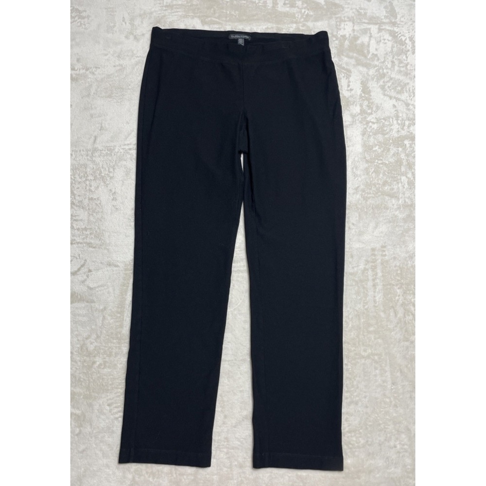 Eileen Fisher Pants Womens Size XS Black Pull On‎ Elastic Waist